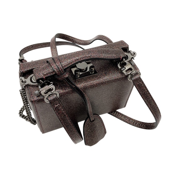 MARK CROSS GLITTER MULTI METALLIC GRACE MINI BOX BAG - Picture 4 of 14